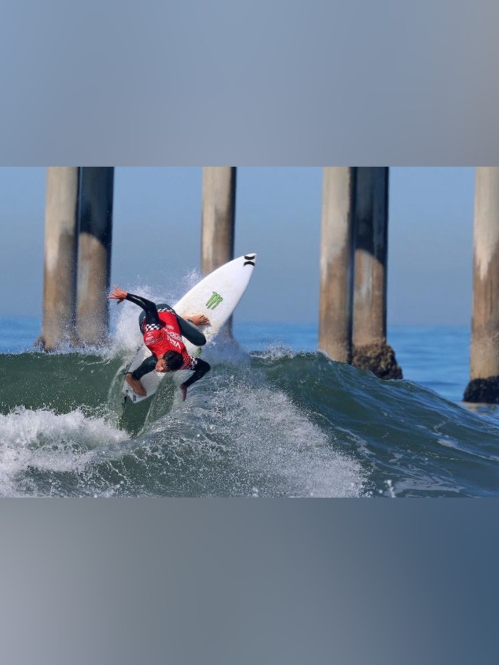 Hurley 2024 Kade Matson Sunset Beach World Surf League Contest Rashguard Jersey - Picture 6 of 6